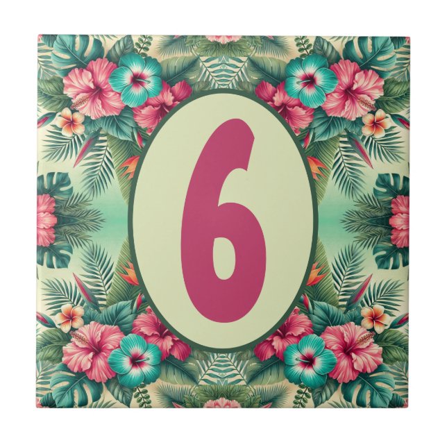 Bright Tropics Customisable Ceramic Tile (Front)
