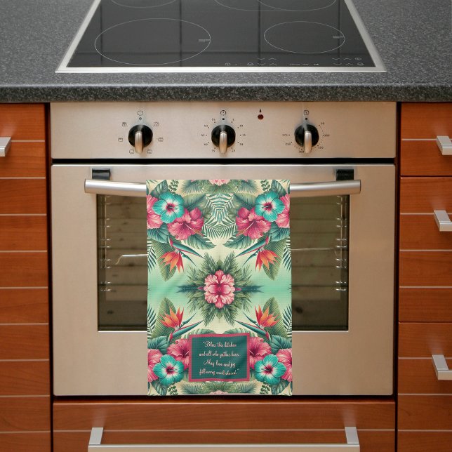 Bright Tropics Customisable Tea Towel (Creator Uploaded)