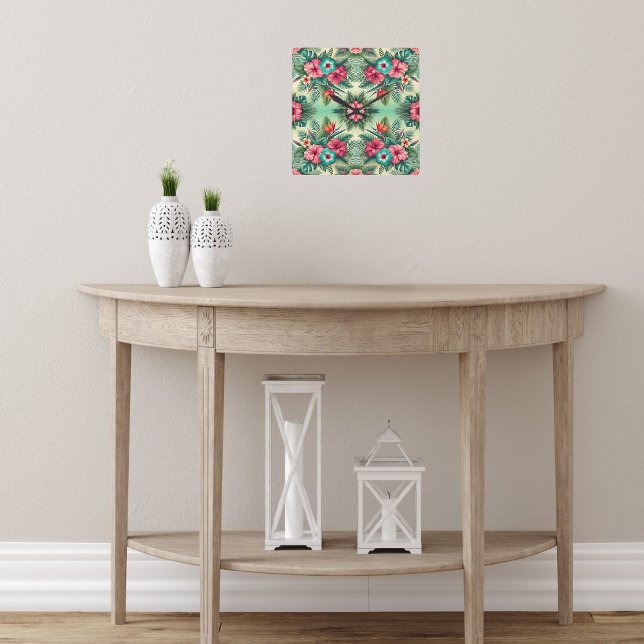 Bright Tropics Square Wall Clock (Creator Uploaded)