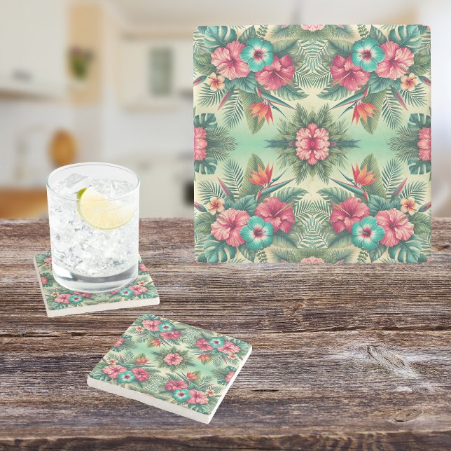 Bright Tropics Stone Coaster (Creator Uploaded)