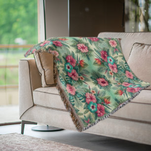 Bright Tropics Throw Blanket