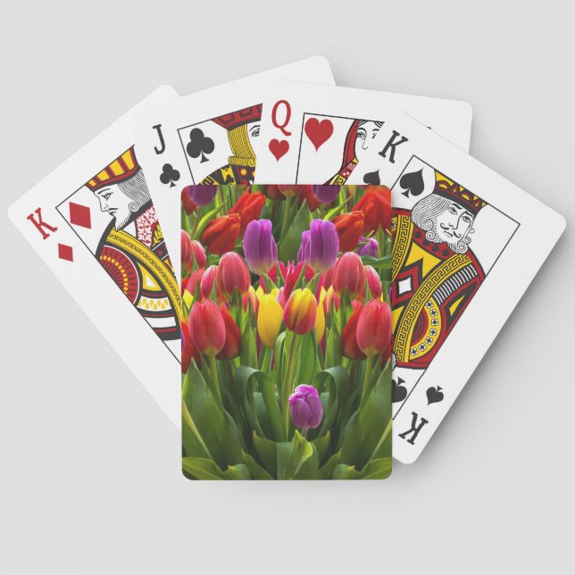 Bright Tulips Playing Cards (Back)