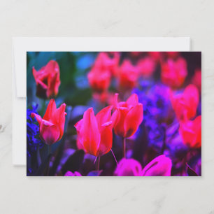 Bright Tulips UV Photo Blank Greeting Card