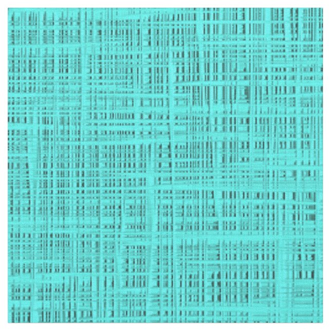 Bright Turquoise Faux Jute Textile Weave Pattern Fabric (Close Up)