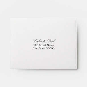 Bright Turquoise Lined Self Addressed RSVP Envelope