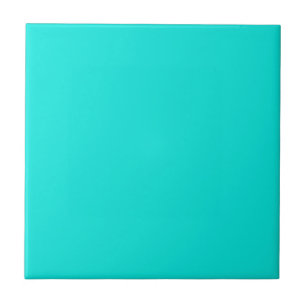 Bright Turquoise Solid Colour Ceramic Tile