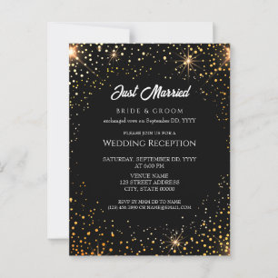 Bright twinkling lights wedding reception postcard