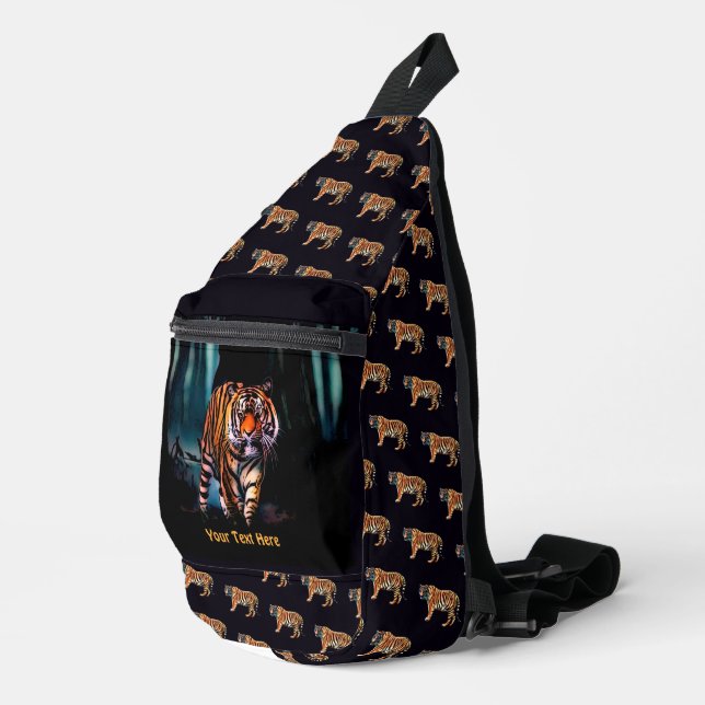 Bright Tyger Dark Forest  Sling Bag (Right Corner)