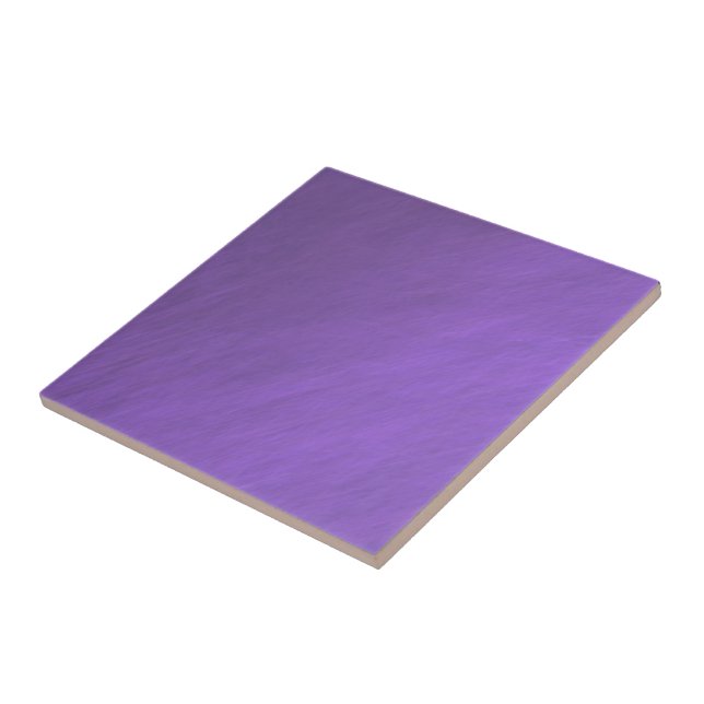 Bright Ultra Violet Purple Textured Pattern Ceramic Tile (Side)