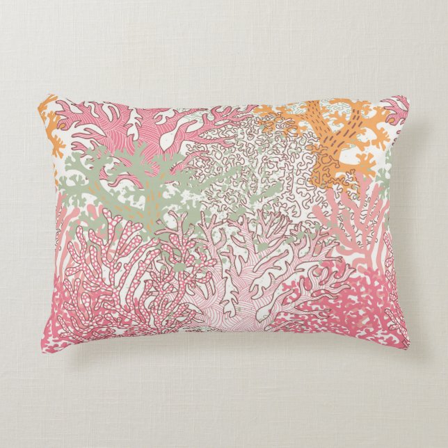 Bright underwater seamless pattern with beautiful  decorative cushion (Front)