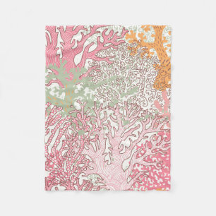 Bright underwater seamless pattern with beautiful fleece blanket
