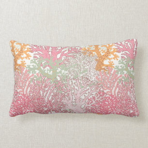 Bright underwater seamless pattern with beautiful lumbar cushion