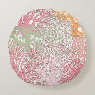 Bright underwater seamless pattern with beautiful  round cushion