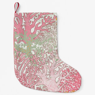 Bright underwater seamless pattern with beautiful small christmas stocking