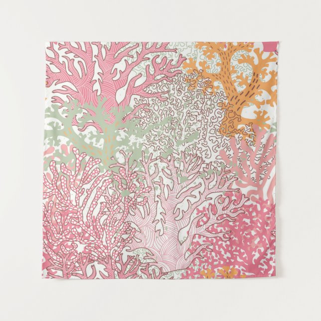 Bright underwater seamless pattern with beautiful  tapestry (Front)