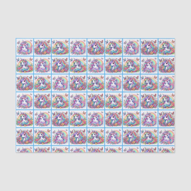 Bright Unicorn Tissue Paper (Front)