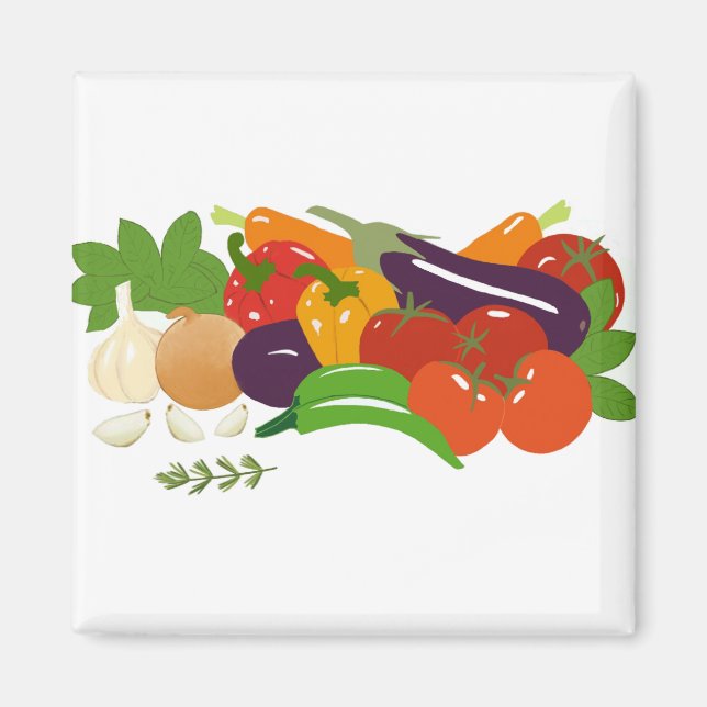 Bright Vegetables Magnet (Front)