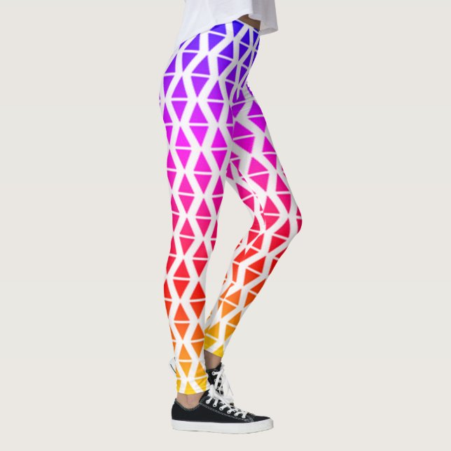 Bright Vibrant Beach Abstract Yoga Pants Leggings (Right)