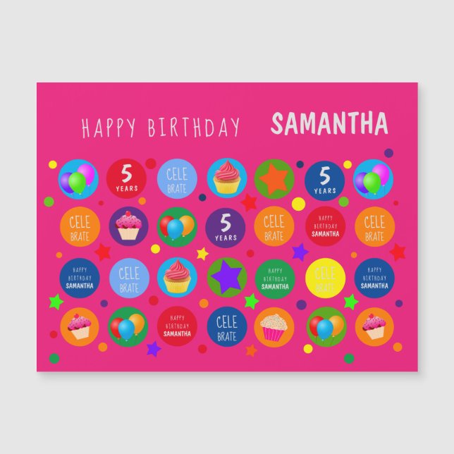 Bright,Vibrant & Colourful - Any Age Happy Birthda (Front)