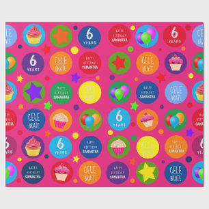 Bright,Vibrant & Colourful - Any Age Happy Birthda Wrapping Paper