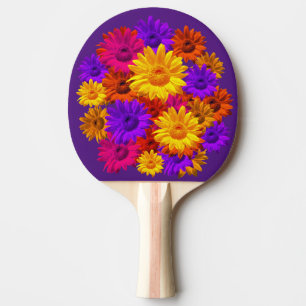 Bright Vibrant & Colourful Sunflower Girly Hippie Ping Pong Paddle