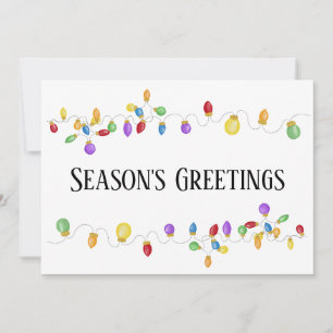 Bright Vintage Holiday Lights Holiday Card