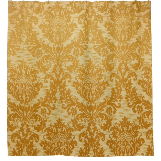 Bright vintage wallpaper shower curtain (Front)