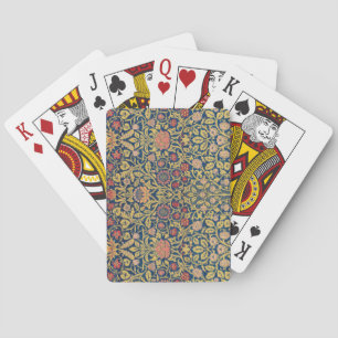 Bright Violet and Columbine (by William Morris) Playing Cards