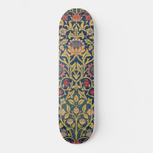 Bright Violet and Columbine (by William Morris) Skateboard