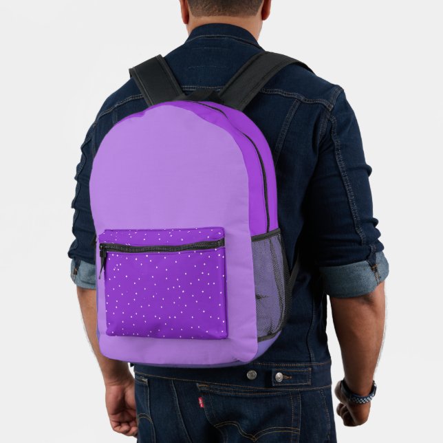 Bright violet purple printed backpack (Insitu (Model))