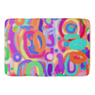 Bright Vivid Colours Pattern Bath Mat