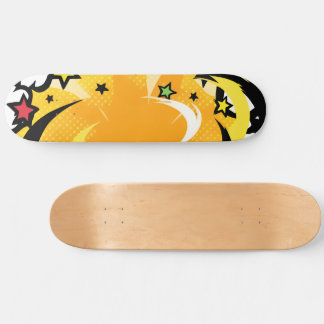 Bright Vivid Colours Pop Culture Vibe Skateboard