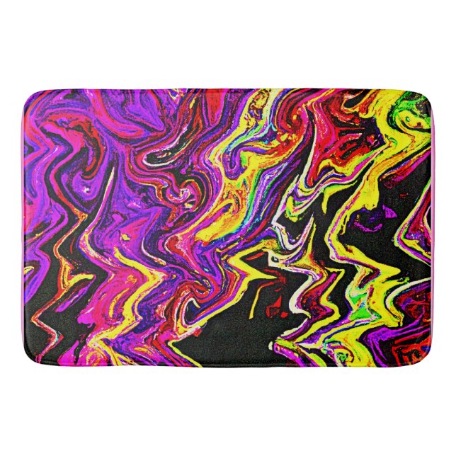 Bright Vivid Radiance Pattern Bath Mat (Front)