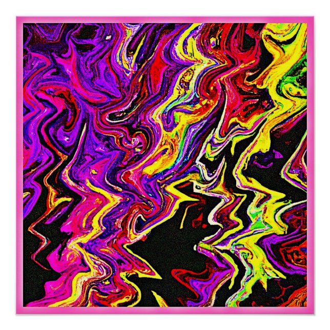 Bright Vivid Radiance Pattern Poster (Front)