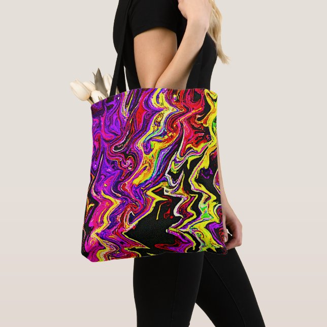 Bright Vivid Radiance Pattern Tote Bag (Close Up)
