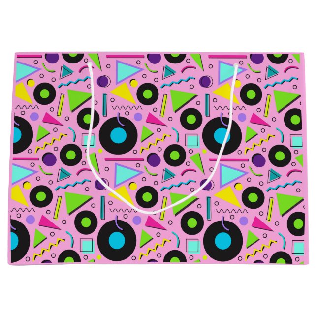 Bright, Vivid Shapes Large Gift Bag (Front)