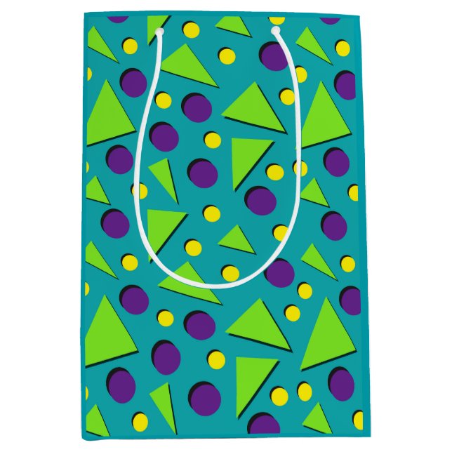 Bright, Vivid Shapes Medium Gift Bag (Front)
