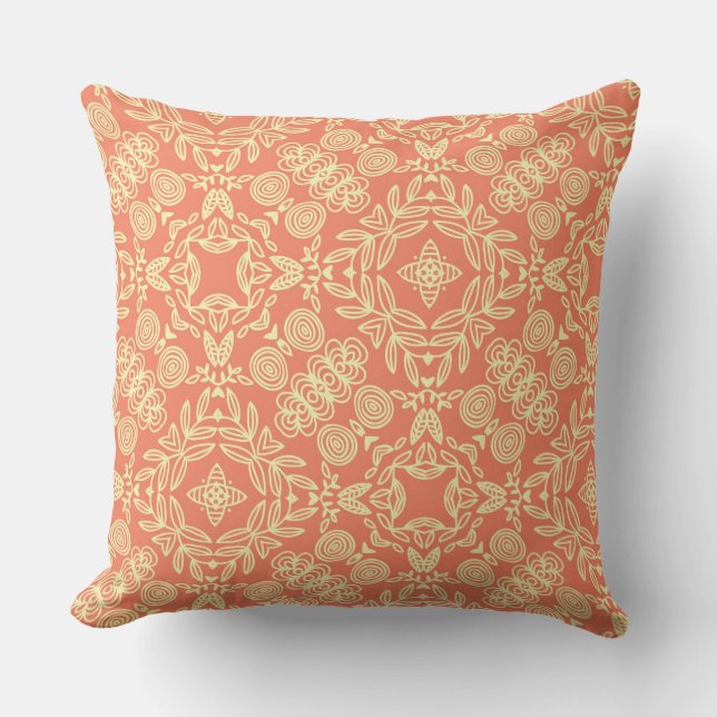 Bright warm background in vintage style. cushion (Front)