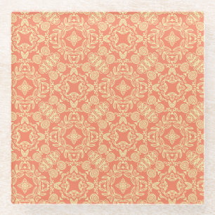 Bright warm background in vintage style. glass coaster