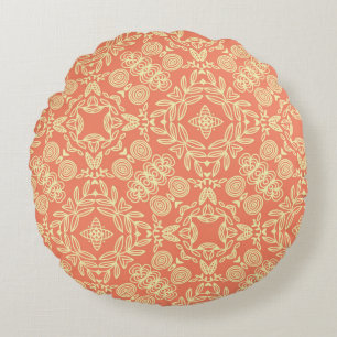 Bright warm background in vintage style. round cushion