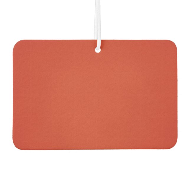 Bright Warm Red Grainy Texture Car Air Freshener (Front)