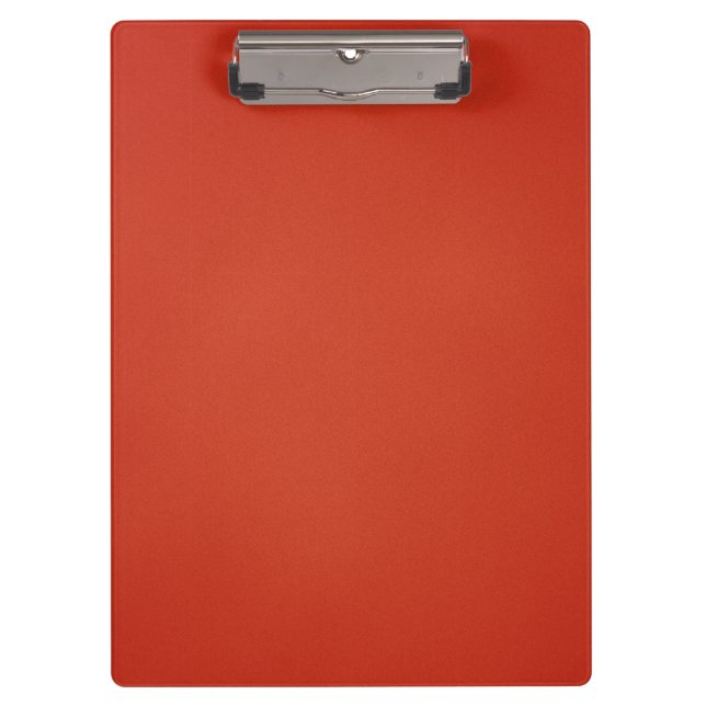 Bright Warm Red Grainy Texture Clipboard (Front)