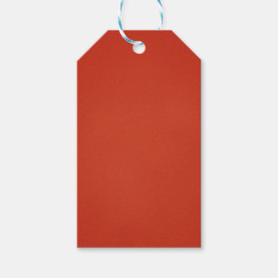 Bright Warm Red Grainy Texture Gift Tags