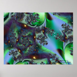 Bright Watchers Abstract Art Poster