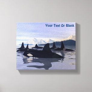 Bright Water Orca Canvas Print