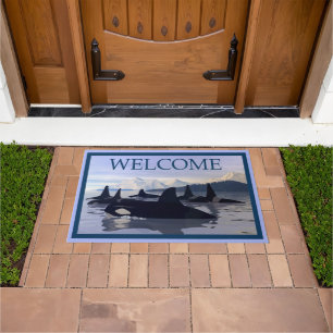 Bright Water Orca - Welcome Doormat