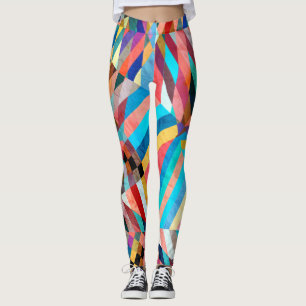 Bright Watercolor: Abstract Fantasy Background Leggings