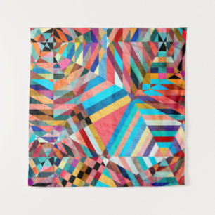 Bright Watercolor: Abstract Fantasy Background Tapestry