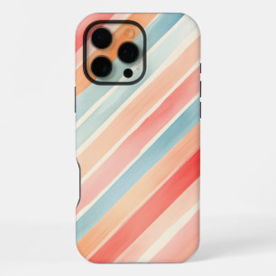 Bright Watercolor Colourful Stripe Pattern iPhone 16 Pro Max Case
