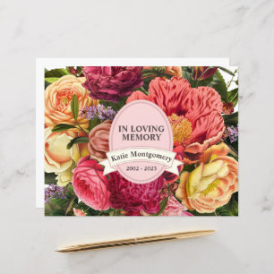 Bright Watercolor Floral Memorial Flyer